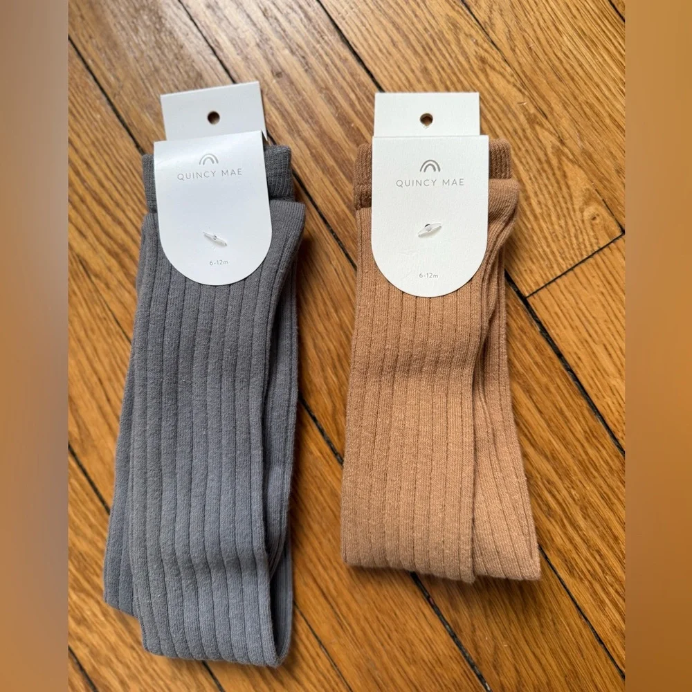 Quincy Mae Ribbed Tights - Size 6-12 Months - NWT